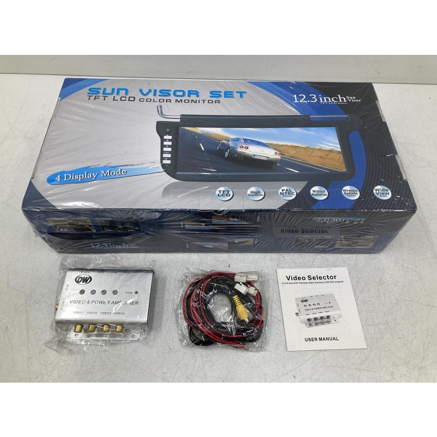 未使用 サンバイザーモニター 12.3インチ 左右セット 分配機付 (D1527 