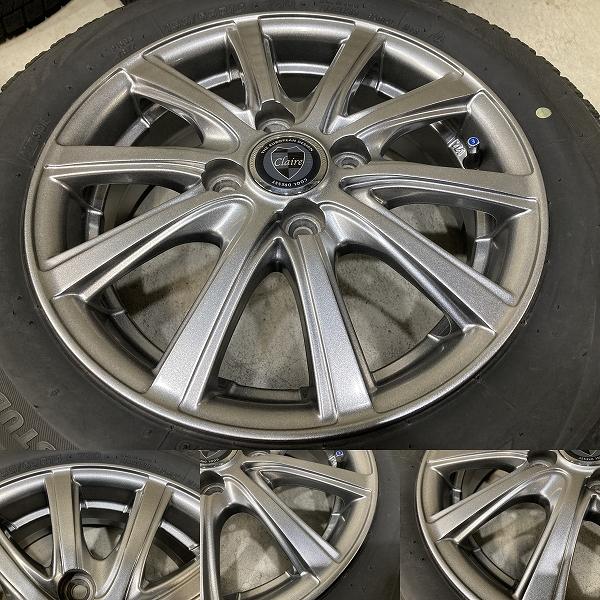 バリ溝 Claire 14インチ 4.5J +45 PCD100 4H BRIDGESTONE BLIZZAK VRX