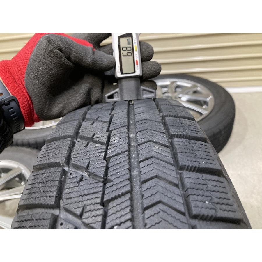 バリ溝 Claire 14インチ 4.5J +45 PCD100 4H BRIDGESTONE BLIZZAK VRX