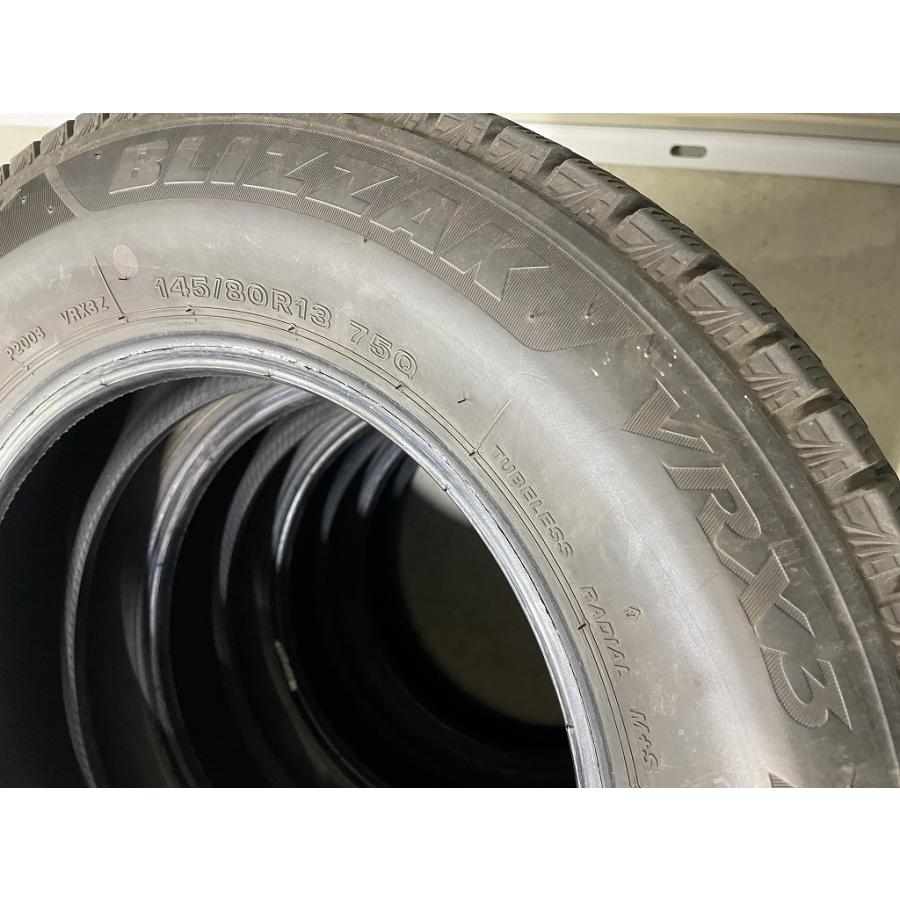 バリ溝 '21年製 BRIDGESTONE BLIZZAK VRX3 145/80R13 4本セット ブリヂストン ブリザック (D5149)の画像