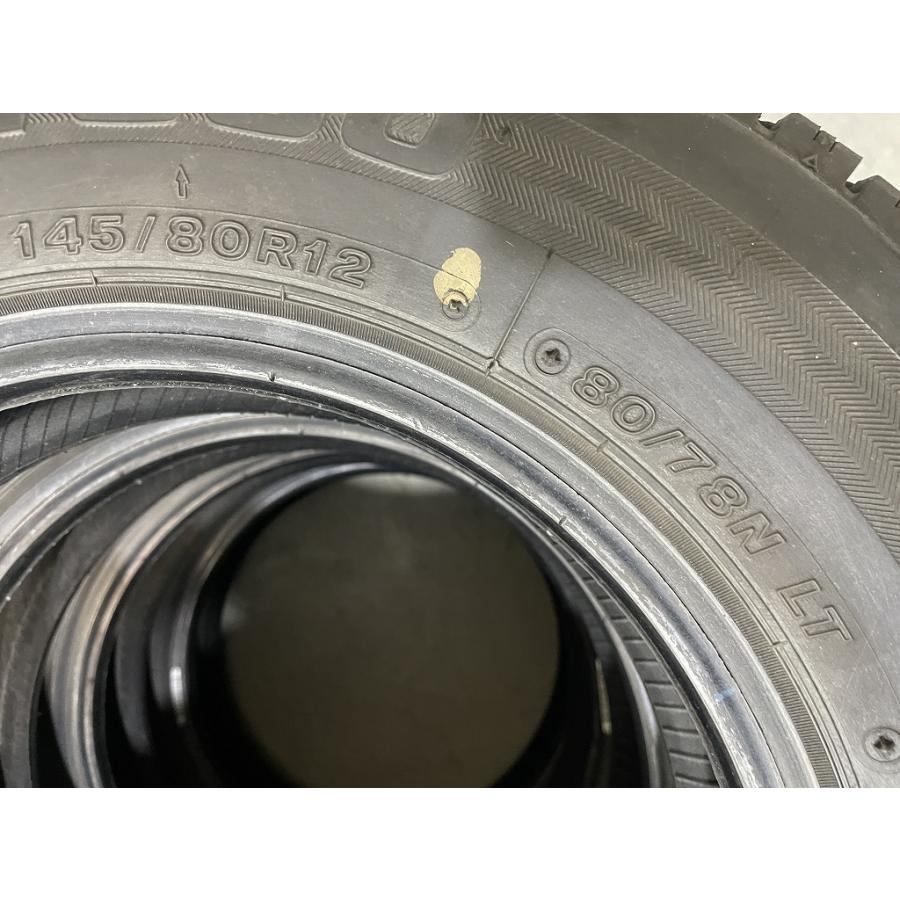バリ溝 '24年製 BRIDGESTONE W300 145/80R12 80/78N 4本セット ブリヂストン (D5150)の画像