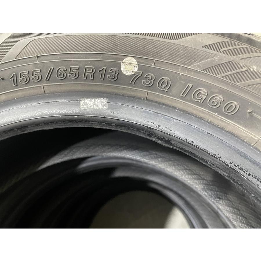 バリ溝 '23年製 YOKOHAMA iceGUARD iG60 155/65R13 4本セット ヨコハマ アイスガード (D5151)の画像