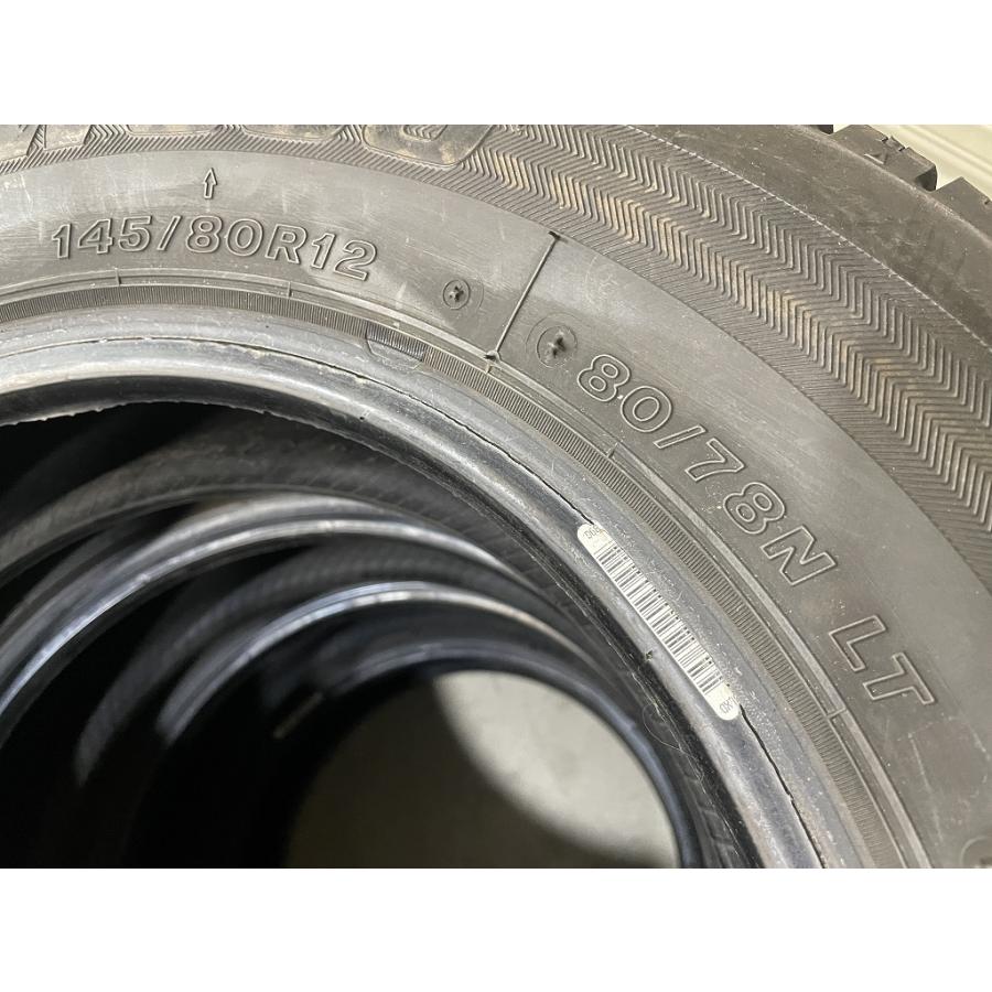 バリ溝 '23年製 BRIDGESTONE W300 145/80R12 80/78N LT 4本セット ブリヂストン (D5152)の画像
