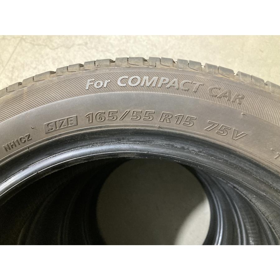 バリ溝 BRIDGESTONE ECOPIA NH100C For COMPACT CAR 165/55R15 4本