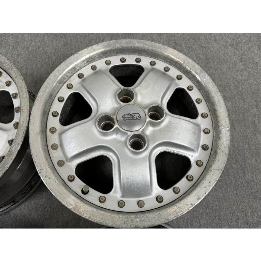 当時物 MUGEN 無限 FORGED 鍛造 14インチ 6JJ +38 PCD100 4H ハブ径