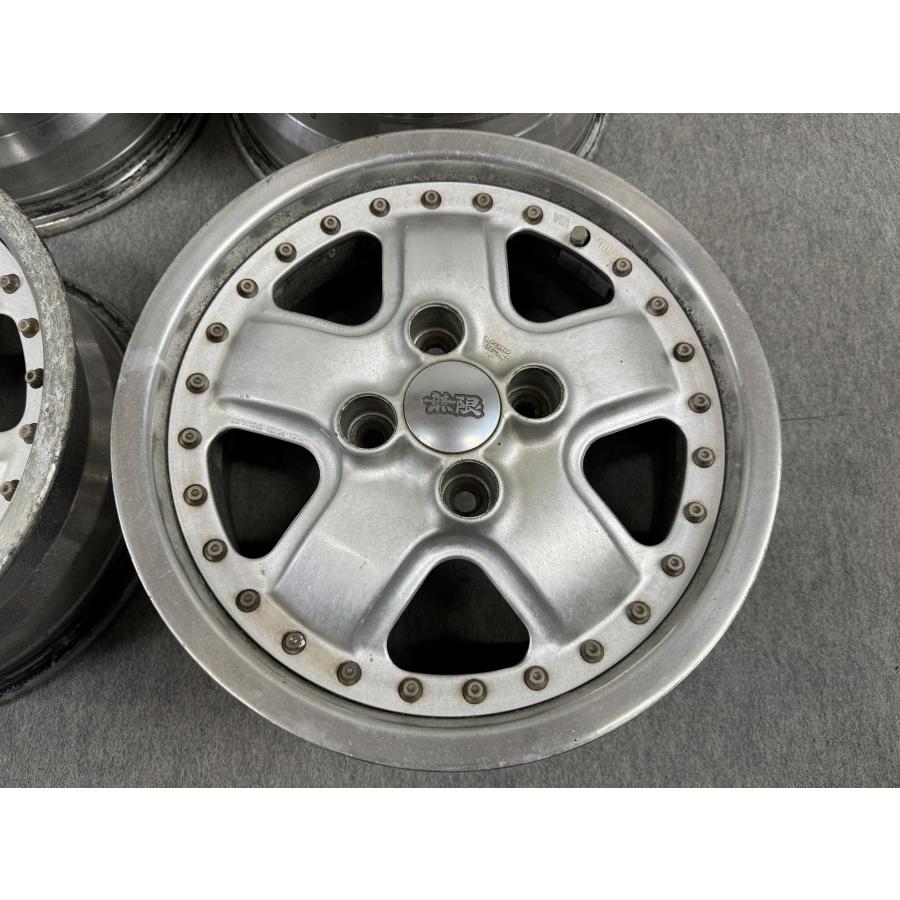 当時物 MUGEN 無限 FORGED 鍛造 14インチ 6JJ +38 PCD100 4H ハブ径 