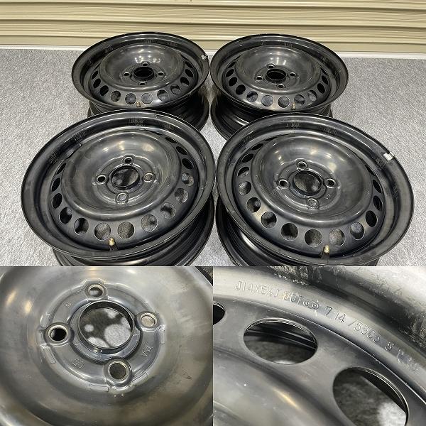 ホンダ GK3 フィット 純正 スチールホイール キャップ付き 14インチ