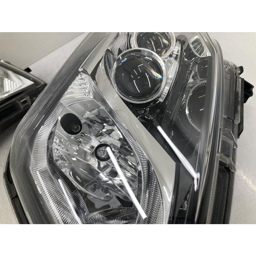 美品 割れ無 点灯OK 後期 LA100S ムーヴ カスタム 純正 LED ヘッド