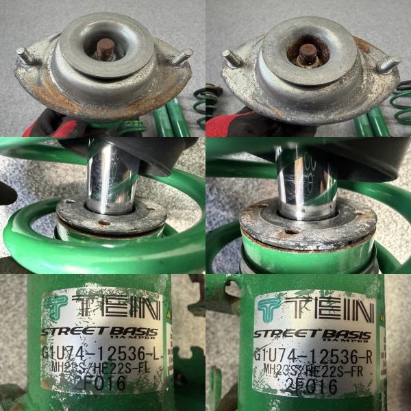 TEIN車高調 HE22S MH23S 美品　アッパーマウント付き 曲り無 MH23S ワゴンR HE22S アルトラパン TEIN テイン STREET BASIS
