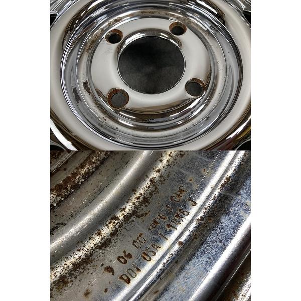 希少 CT&W 14インチ 6J +30 PCD100 4H メッキ 4本セット USA製 (K1596