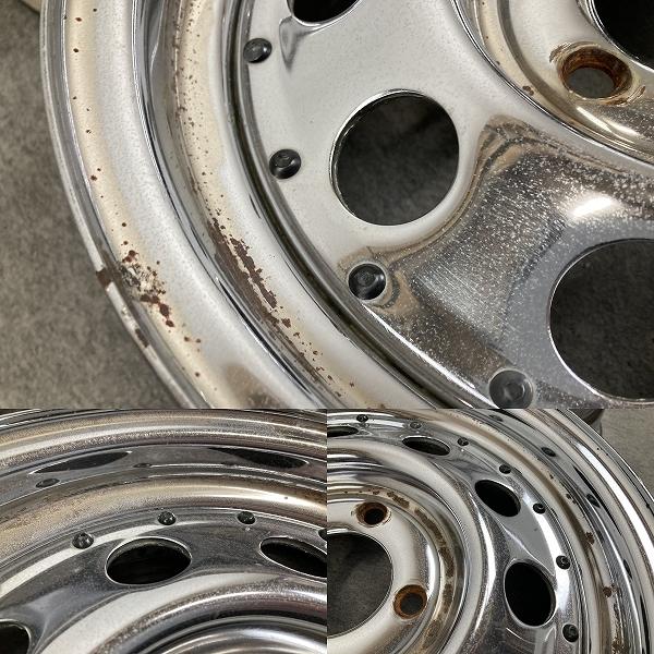 希少 CT&W 14インチ 6J +30 PCD100 4H メッキ 4本セット USA製 (K1596