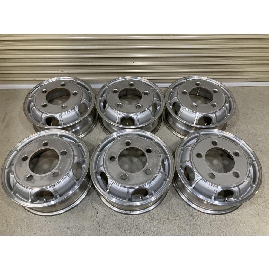 ISUZUエルフ16インチ シルバー ホイール 6本セット 良品 TOPY アルミホイール 16インチ 5.5J +120 PCD203.2 5H 6本セット