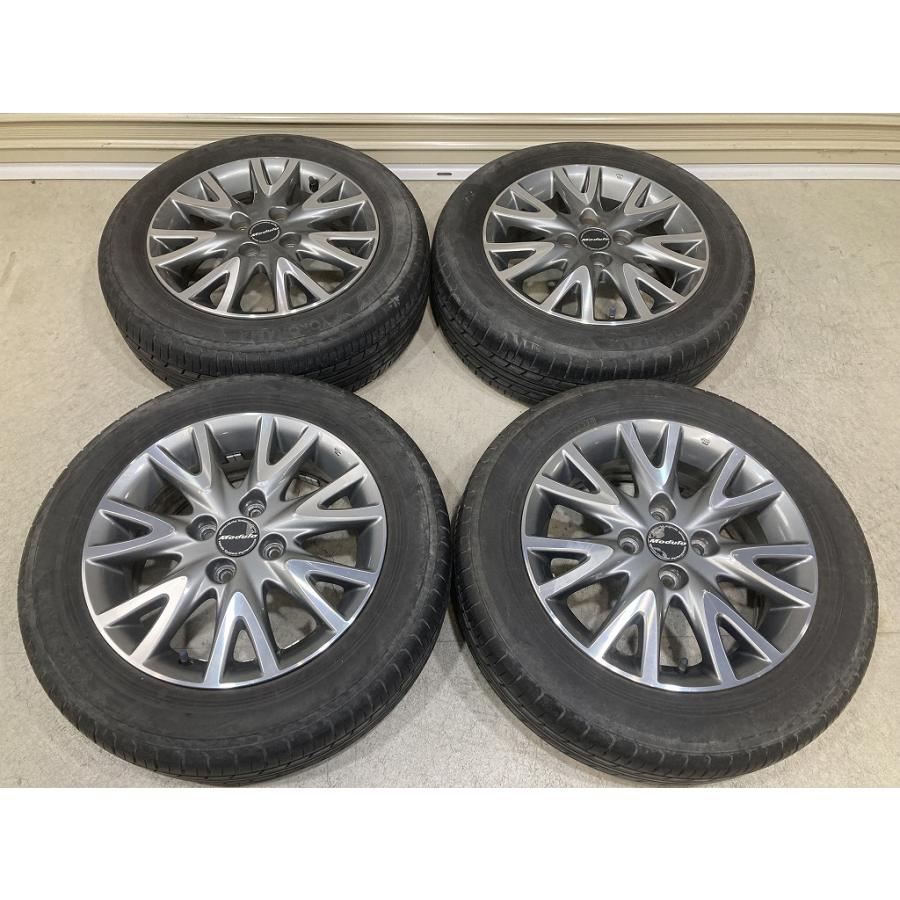バリ溝 Modulo ENKEI製 15インチ 5.5J +45 PCD100 4H YOKOHAMA 175