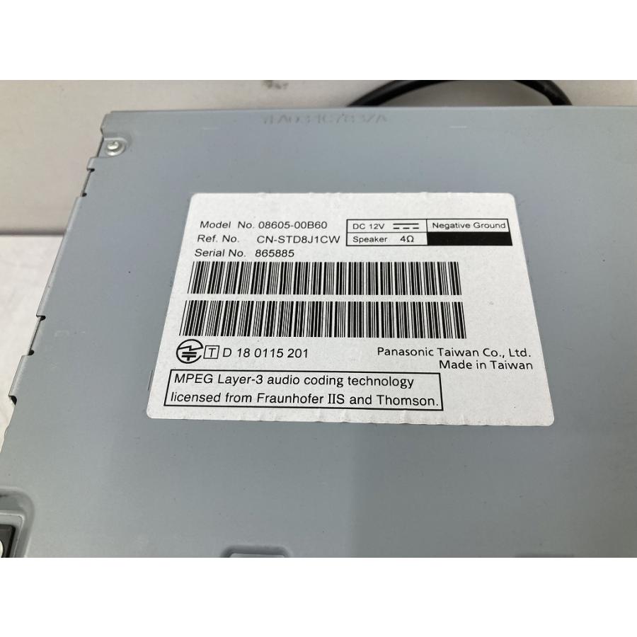 割れ無 動作OK トヨタ 純正 SDナビ CN-STD8J1CW 地図データ2019年秋版