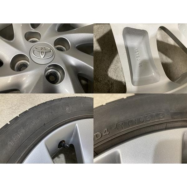 トヨタ bB 純正 15インチ 6J +40 PCD100 4H 185/55R15 4本セット