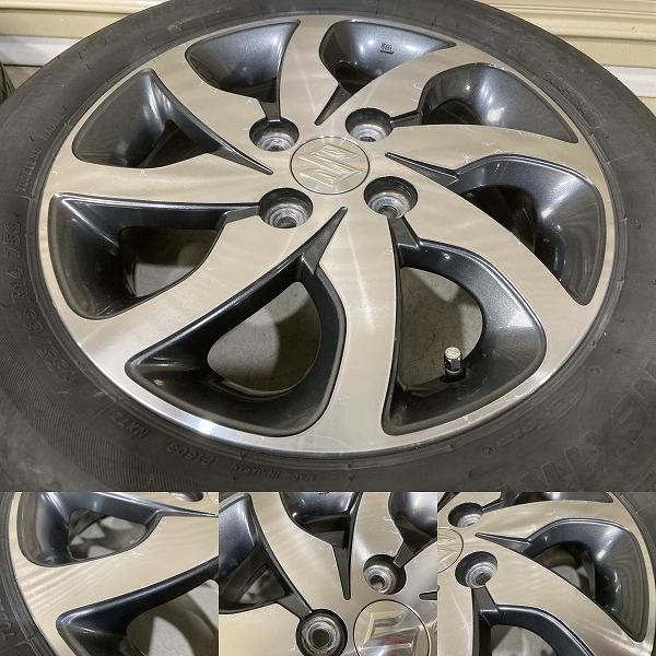 スズキ パレット SW 純正 14インチ 4.5J +50 PCD100 4H 155/65R14 4本 