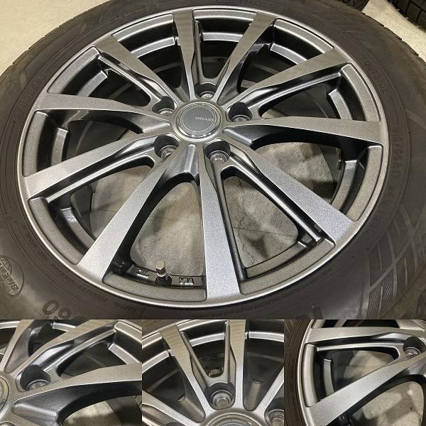 【YOKOHAMA ice GUARD iG60 215/55R17】スタッドレス【GRASS 17インチ 7J5HPCD114.3+54】バリ溝 オデッセイ等　(TB837) クレジットカード QR決済可能 バリ溝 GRASS 17インチ 7J +54 PCD114.3 5H YOKOHAMA iceGUARD iG60