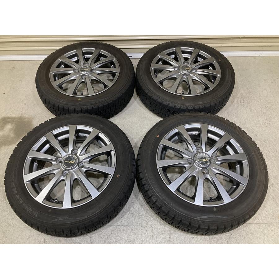 溝あり STYLEnA 14インチ 4.5J +43 PCD100 4H DUNLOP WM02 155/65R14 4 