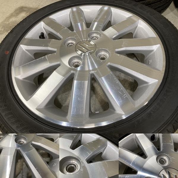 スズキ MH21S ワゴンR RR 純正 14インチ 4.5J +50 PCD100 4H POTENZA