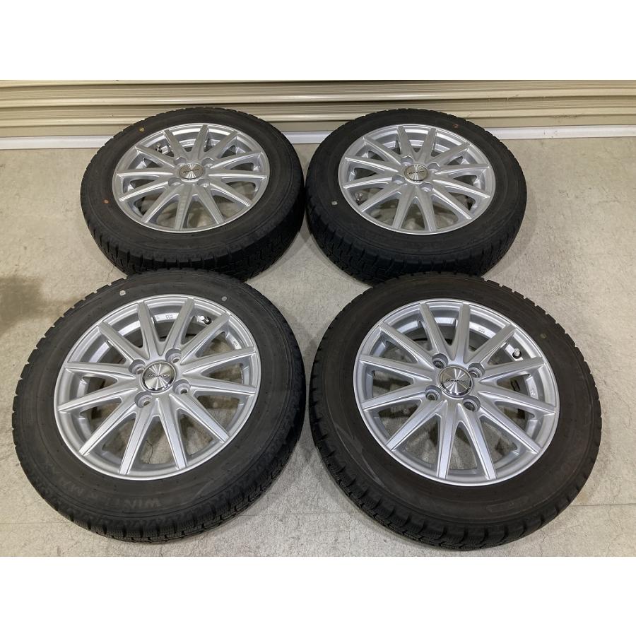 バリ溝 14インチ 4.5J +40 PCD100 4H DUNLOP WINTERMAXX WM02