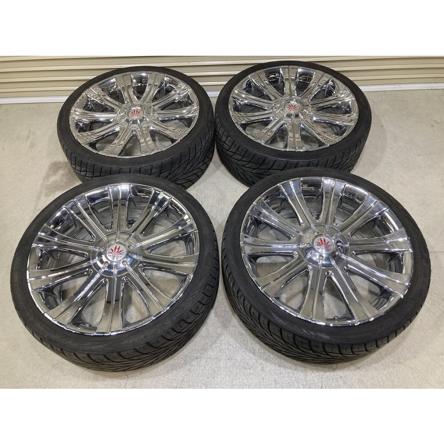 CRIMSON MYRTLE LEON 22インチ 9J +45 PCD114.3 PCD120 5H 265/35R22 4 