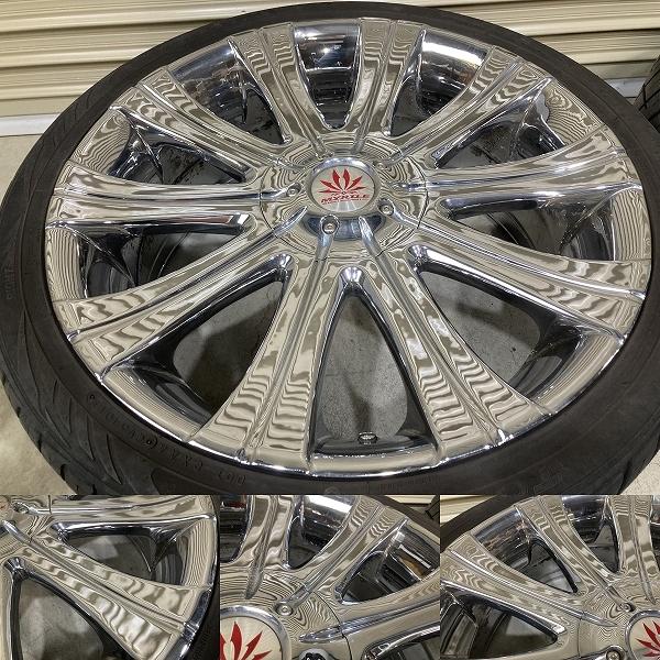 CRIMSON MYRTLE LEON 22インチ 9J +45 PCD114.3 PCD120 5H 265/35R22 4
