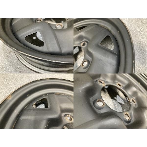 スズキ 純正 JA11 ジムニー　5穴 ホイール 4本 16×5J スチールホイール　鉄チン　マットブラック塗 てっちんホイール 16インチ ワイド仕様 ジムニー JA11 JB23 JB64 JB74