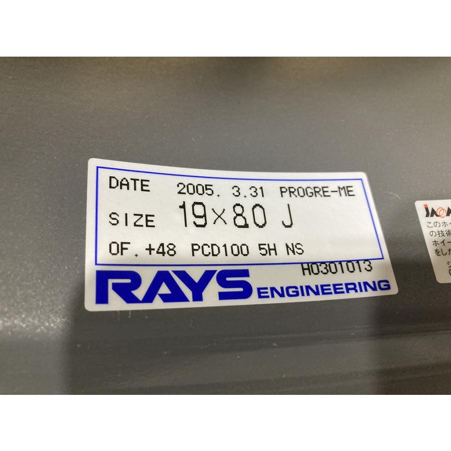 美品 鍛造 軽量 RAYS VOLK RACING PROGRESSIV ME 19インチ 8J +48