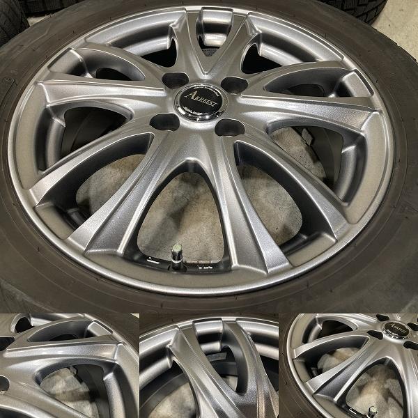 ARREEST 15インチ 5.5J +42 PCD100 4H DUNLOP WM01 175/65R15 4本 フィット スイフト ...