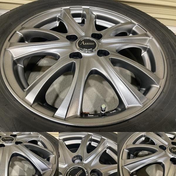 ARREEST 15インチ 5.5J +42 PCD100 4H DUNLOP WM01 175/65R15 4本 フィット スイフト ...