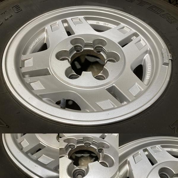 トヨタ 70ランクル 純正 15インチ 7J +10 PCD139.7 6H 31×10.50R15 LT