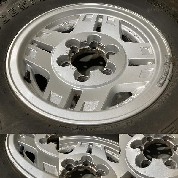 トヨタ 70ランクル 純正 15インチ 7J +10 PCD139.7 6H 31×10.50R15 LT