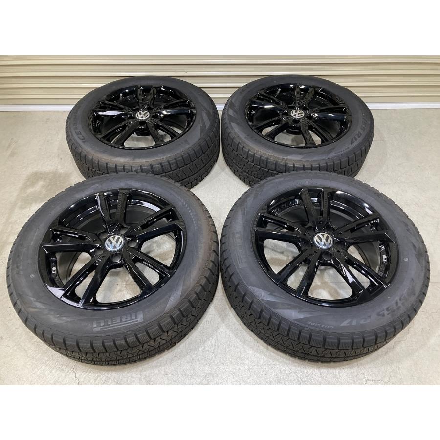 美品 バリ溝 EUROTECH 17インチ 7.5J +38 PCD112 5H PIRELLI 225/55R17 