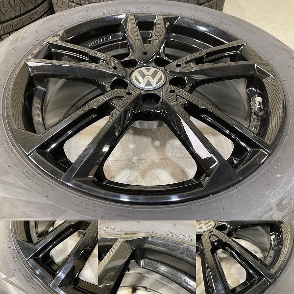 美品 バリ溝 EUROTECH 17インチ 7.5J +38 PCD112 5H PIRELLI 225/55R17 