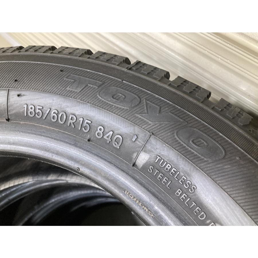バリ溝 ’21年製 TOYO GARIT GIZ 185/60R15 4本セット トーヨー ガリット (X1597)の画像