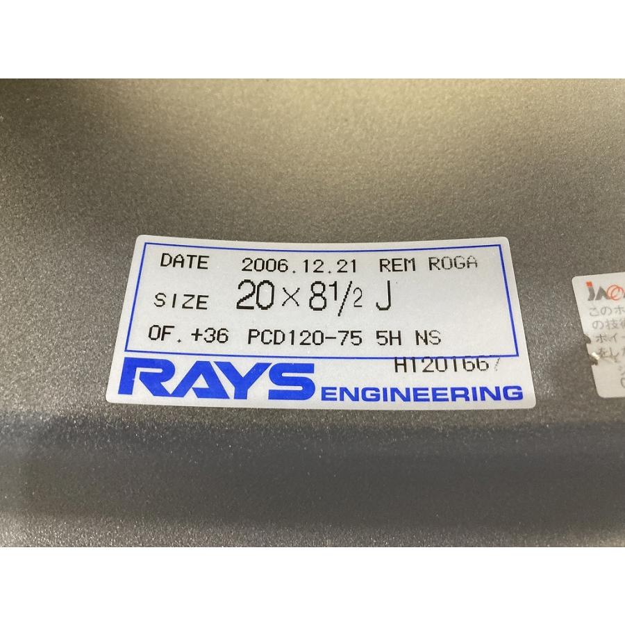 美品 鍛造 RAYS REM ROGA 20インチ 8.5J +36 PCD120 5H 1本 レイズ ローガ レクサス LS460 ...