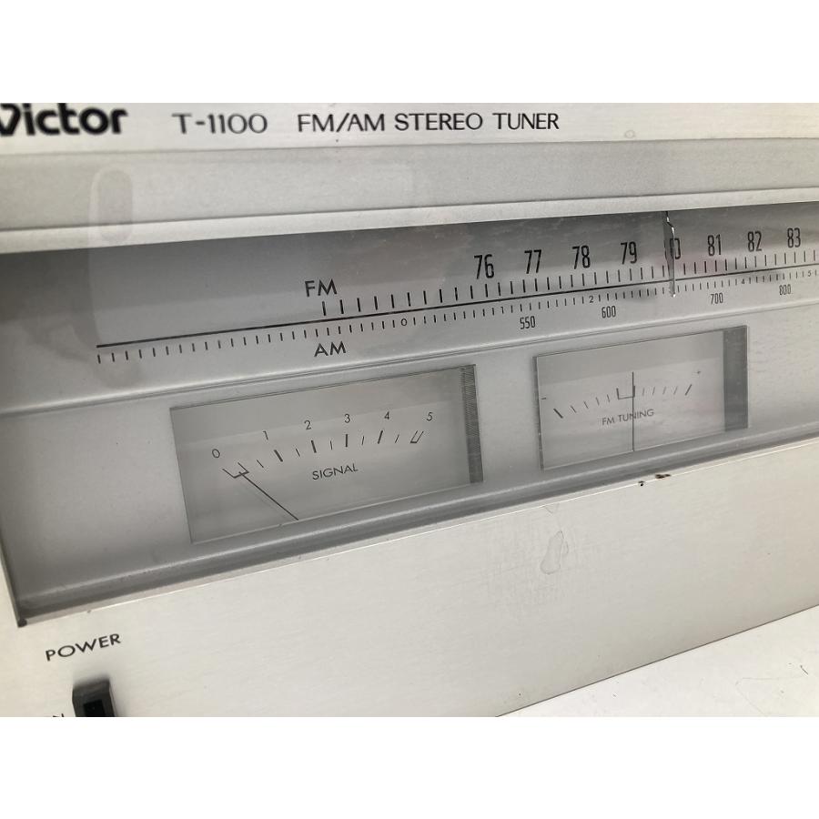 音出し確認OK Victor ビクター FM/AM ラジオ ステレオチューナー T1100 STEREO TUNER 昭和レトロ (YA1157) YA1157インフィニ ヤフー店