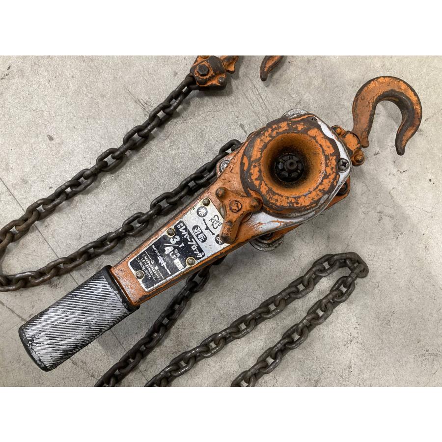 KITO キトー レバーブロック 3/4t 0.75t L3型 345 チェーンブロック ガッチャ 荷締め 吊り上げ レバブロ (YJ4020 ...