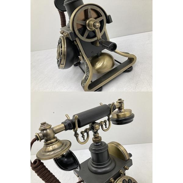 美品 動作OK パラマウント アンティーク 電話 黒色 サイズ 幅26cm