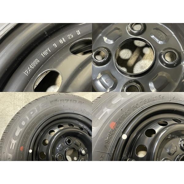 新車外し '25年製 アトレー ハイゼットカーゴ 純正 12インチ BS ECOPIA R710A 145/80R12 80/78N LT 4本 145R12 6PR相当 Z1036の画像