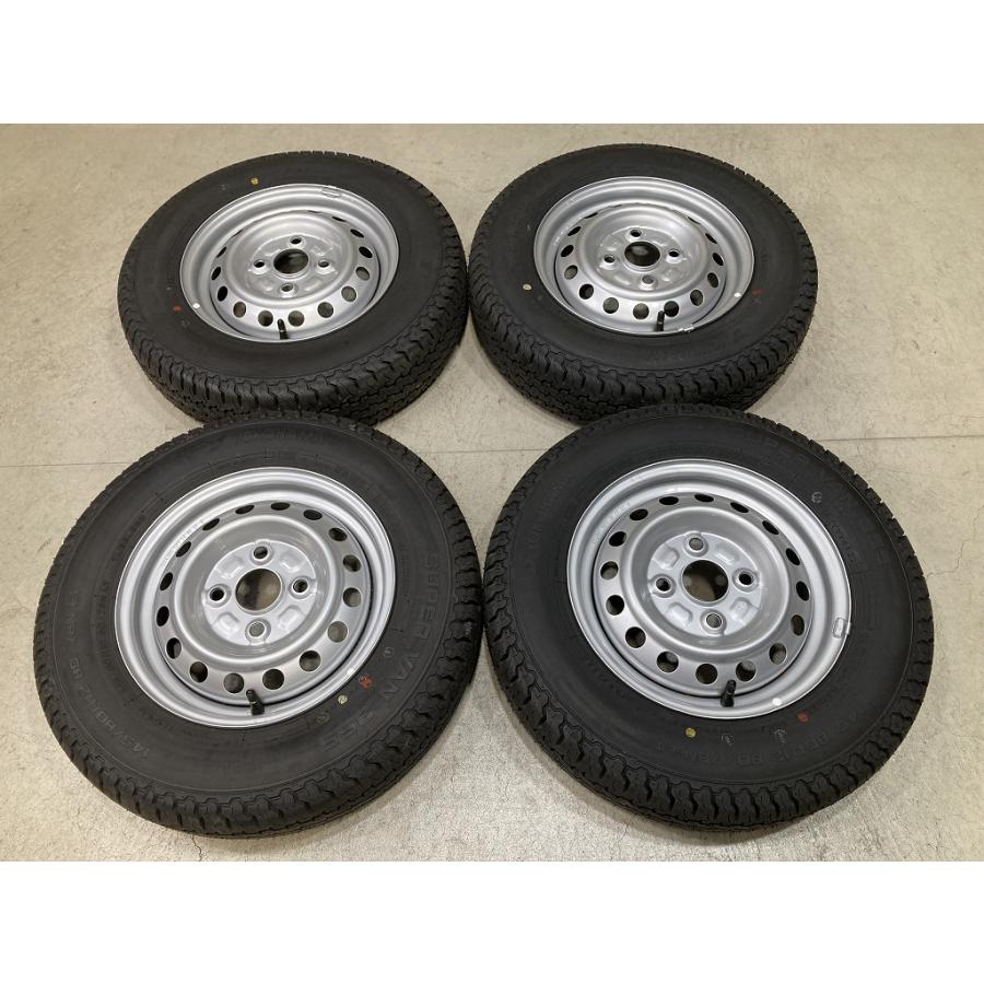 145/80R12 80/78N LT 送料込み 4本 エブリィ/キャリー 新車外し '24年製 キャリー エブリィ TOPY YOKOHAMA VAN355 145