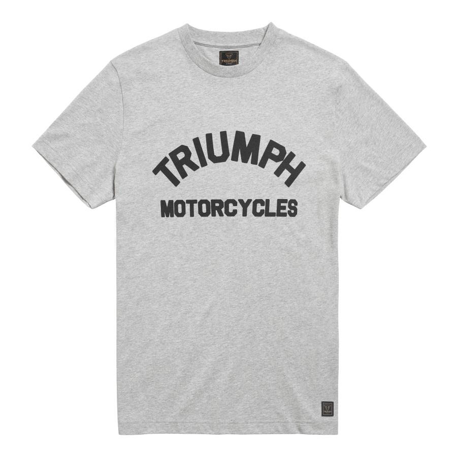 TRIUMPH トライアンフ 純正品 Burnham Arch Logo Tee Grey Marl