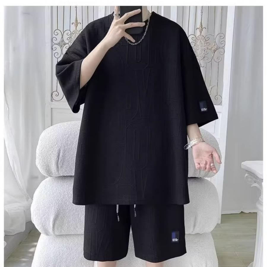 矢沢 tシャツ 大きいサイズ メンズ スウェット 上下 野球 ハーフパンツ