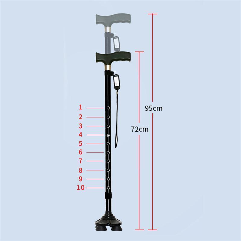 杖 介護 自立式 ステッキ 軽量 10段階調整 伸縮式 4点杖 滑り止め アルミ 歩行補助 コンパクト 補助ハンドル付き 女性 男性 敬老の日 母の日 プレゼント |  | 07