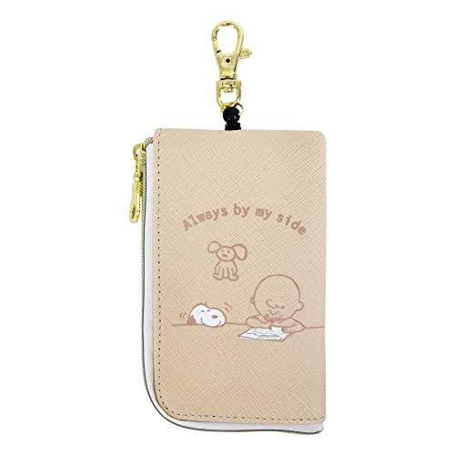 [スヌーピー] スヌーピー キーケース パスケース 定期入れ カードケース snoopy0321 アイボリー/STUDY (SPZ-2916)