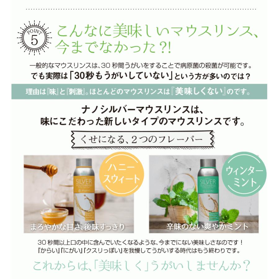 エレメンタ ナノシルバー マウスリンス アルカリ性 化学薬品不使用 オーラルケア 大容量ファミリーボトル 591ml (ハニースウィート) |  | 04