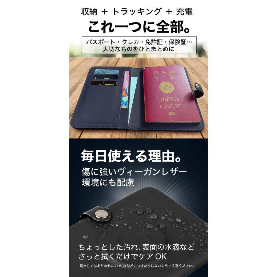IVSW オールインワン・パスポートケース 置くだけ充電 トラッキング iOS対応 探す対応 Apple Find My |  | 08