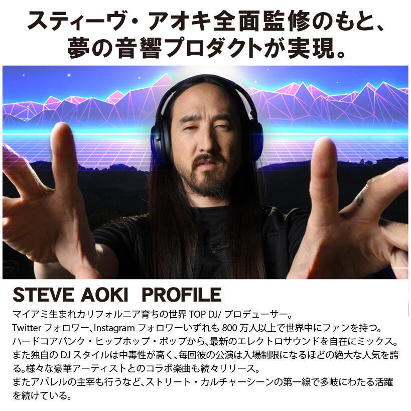 SVN Sound by Steve Aoki プレミアムオーバーイヤーワイヤレスヘッドフォン 高機能ノイズキャンセリングマイク搭載 7色に光るLEDライト Bluetooth5.0 Neon100｜infinitusvalue｜03