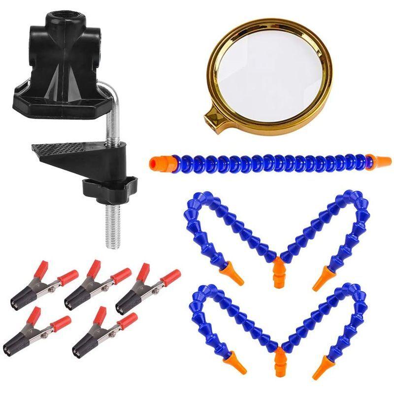 フレキシブル助けの手 サードハンド 溶接修理フレーム はんだ付け道具 アクセサ はんだごてアクセサリツールキット はんだ付けクリップ 永遠の定番モデル はんだ