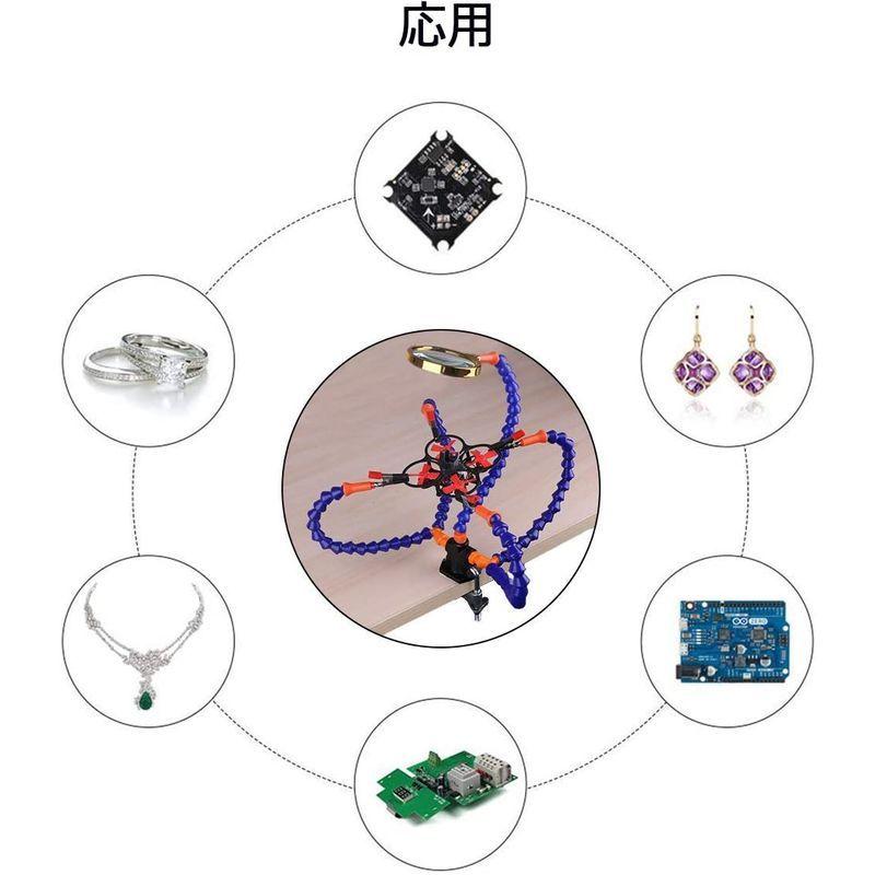 フレキシブル助けの手 サードハンド 溶接修理フレーム はんだ付け道具 アクセサ はんだごてアクセサリツールキット はんだ付けクリップ 永遠の定番モデル はんだ